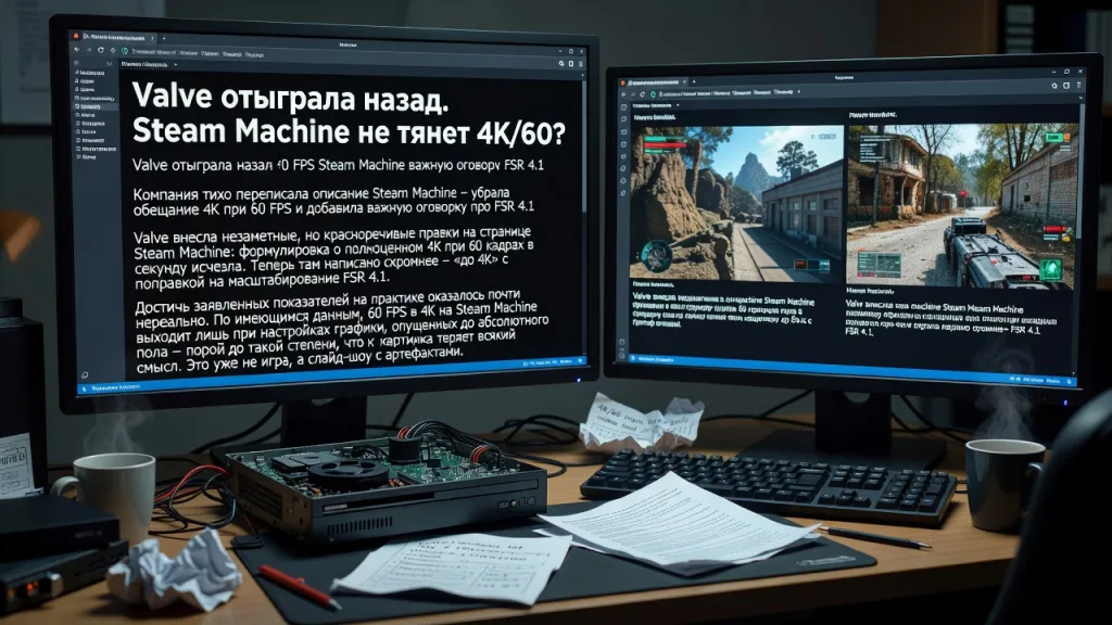 Valve отыграла назад. Steam Machine не тянет 4K/60?