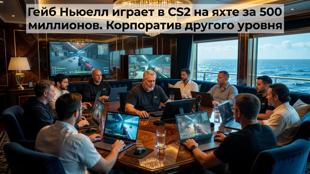 Гейб Ньюэлл играет в CS2 на яхте за 500 миллионов. Корпоратив другого уровня